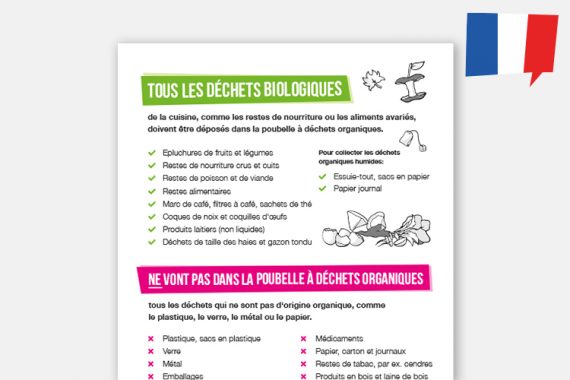 Biomüll-Sortierhilfe auf Französisch
